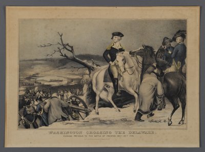 Washington überquert den Delaware, veröffentlicht von Currier & Ives, New York, 1876 von American School